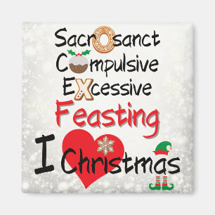 Festliches Festmahl - I Liebe Weihnachten Magnet