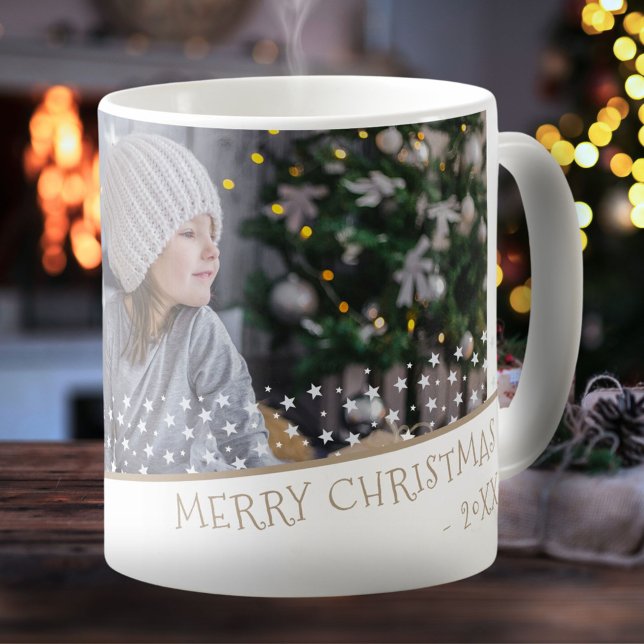 Festliches Foto der Familie Stars Weihnachtskuchen Kaffeetasse (Von Creator hochgeladen)