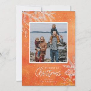 Festliches Foto Frohe Weihnachtsschneeflocke Feiertagskarte