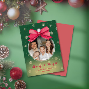 Festliches Foto Ornament Weihnachtskarte Einladung