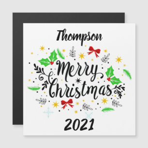 Festliches Frohe Weihnachten Magneteinladung