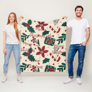 Festliches Frohe Weihnachten Muster Feierabend Fle Fleecedecke