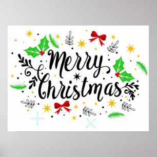 Festliches Frohe Weihnachten   Poster
