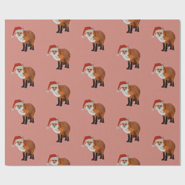 FESTLICHES FUCHSROSA Geschenkpapier (Flach)