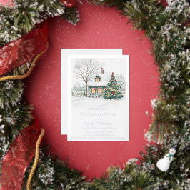 Festliches, gemütliches Silver Foil Weihnachtsfest Folieneinladung