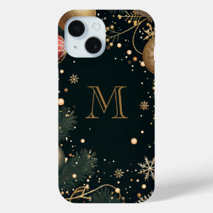Festliches Gold Elegantes Weihnachtsmonogramm Dunk Case-Mate iPhone Hülle