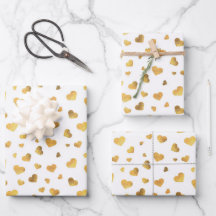 Festliches Gold-Konfetti-Herzen-Geschenk