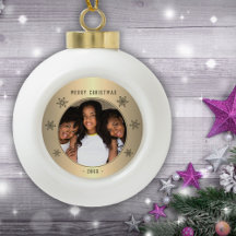 Festliches goldenes metallisches Schneeflocken-Fam