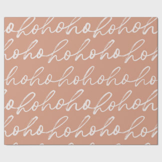 Festliches "Ho Ho Ho" rosa Wrapping Paper Geschenkpapier