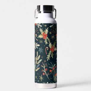 Festliches Holly- und Zuckerstangen-Isolierwasserf Trinkflasche