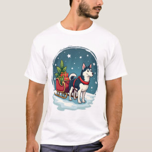 Festliches Husky-Fahren T-Shirt