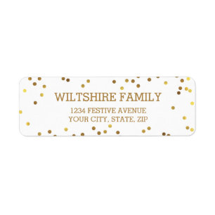 Festliches Imitat-Goldfolieconfetti-Weiß