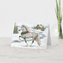 Festliches Isländisches Pferd in Winterlandschaft