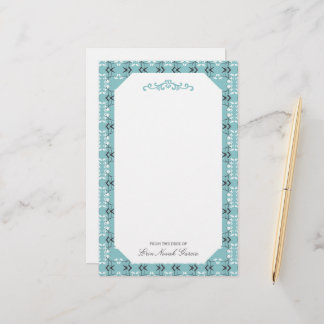 Festliches königliches botanisches Robin-Ei-Blau Briefpapier