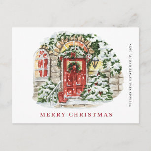 Festliches Landhaus Weihnachtsfeier Corporate Postkarte