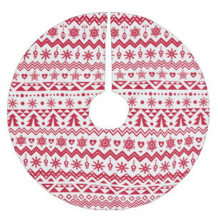 Festliches nahtloses Weihnachtsmuster. Polyester Weihnachtsbaumdecke