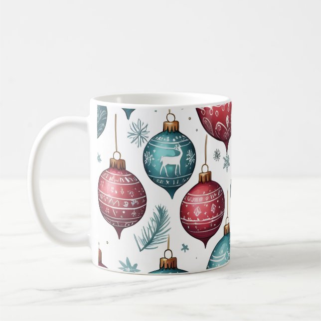 Festliches Ornamentmuster Kaffeetasse (Links)