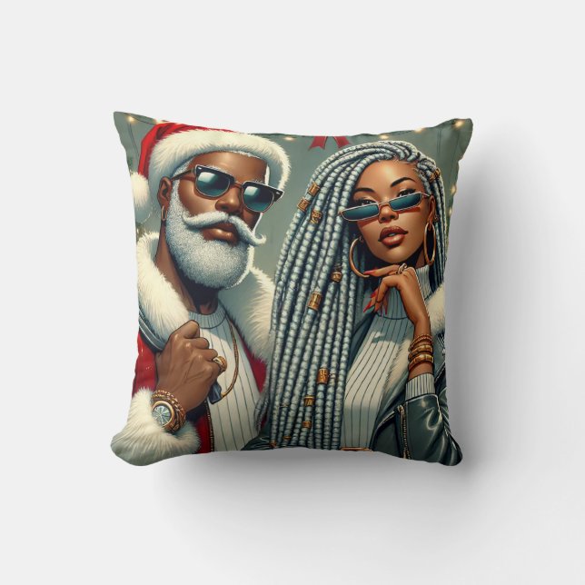 Festliches Party Santa Kissen (Vorderseite)