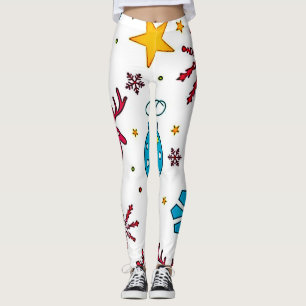 Festliches Rentier-Magie-Muster-Design Leggings