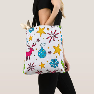 Festliches Rentier-Magie-Muster-Design Tasche