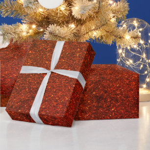 Festliches Rost-Zimt-Glitzer-Muster elegant Geschenkpapier