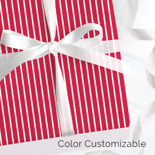Festliches Rot und Weiß minimalistischer dünner St Geschenkpapier