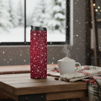 Festliches rotes Schneeglöckchen