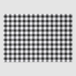 Festliches rustikales Schwarz-weißes Gingham Karie Seidenpapier