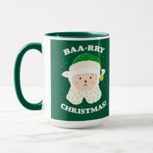 Festliches Schaf sagt Baa-hnachten! Tasse