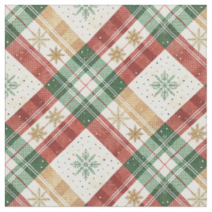 Festliches schottisches Tartan-Karo-Festtagsmuster Stoff