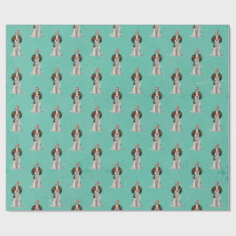 FESTLICHES SPANIEL u. EULE Packpapier