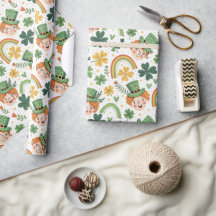 Festliches St. Patrick's Day Wrapping Paper