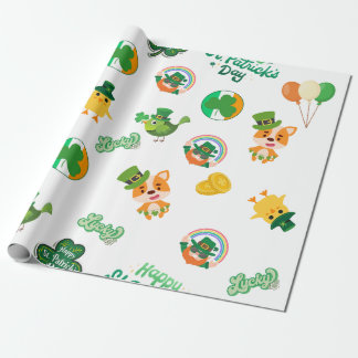 Festliches St. Patrick's Day Wrapping Paper Geschenkpapier