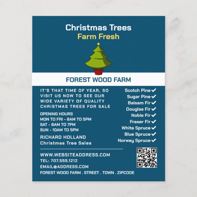 Festliches Tannenbaumdesign, Verkauf von Weihnacht Flyer (Vorne)