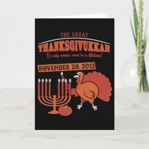 Festliches 'Thanksgivukkah Feiertagskarte