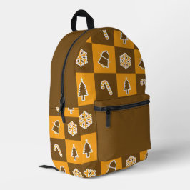 Festliches Urlaubsrastermuster Bedruckter Rucksack