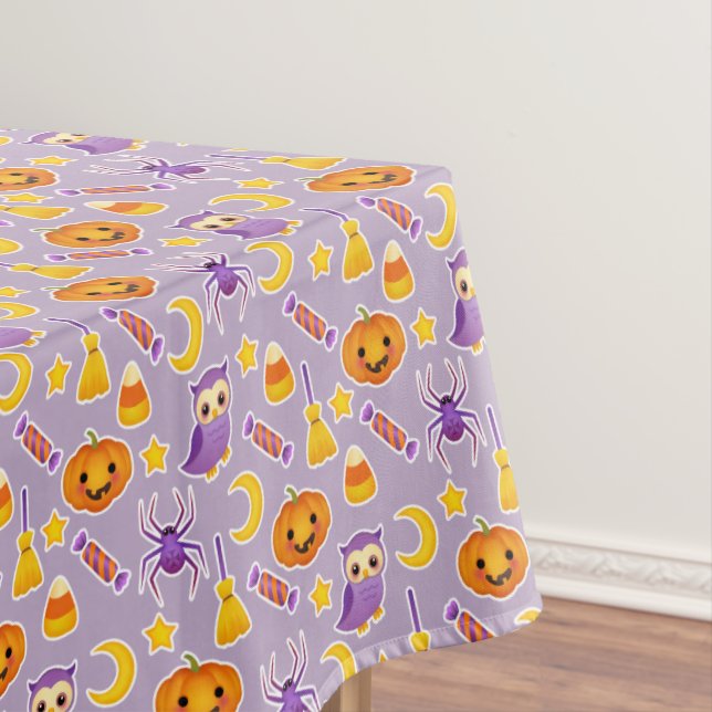 Festliches violettes Muster Halloweens mit Tischdecke (Beispiel)