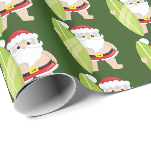 Festliches Weihnachten, das Sankt mit Ziegeln Geschenkpapier (Rolleneckpunkt)
