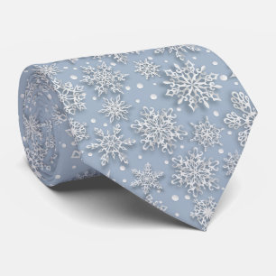 Festliches Weihnachten gekacheltes Schneeflockenmu Krawatte