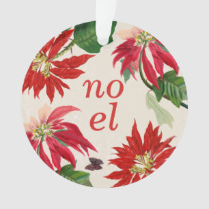 Festliches Weihnachten Wasserfarbe Poinsettia Blum Ornament