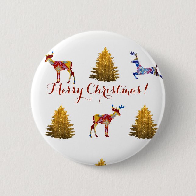 Festliches Weihnachts-Abzeichen Button (Vorderseite)