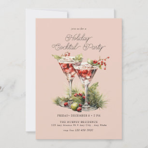Festliches Weihnachts-Cocktail-Party Einladung