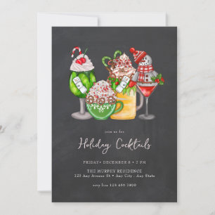 Festliches Weihnachts-Cocktail-Party Einladung