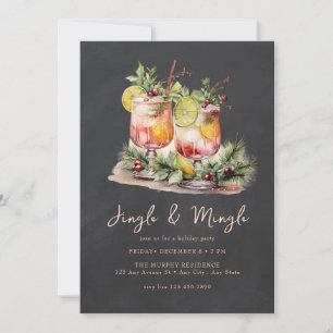 Festliches Weihnachts-Cocktail-Party Einladung