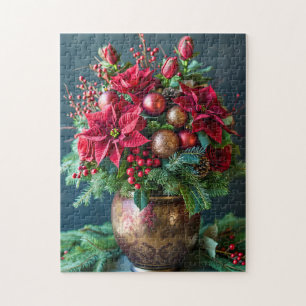 Festliches Weihnachtsbouquet mit Kiefer und Weihna