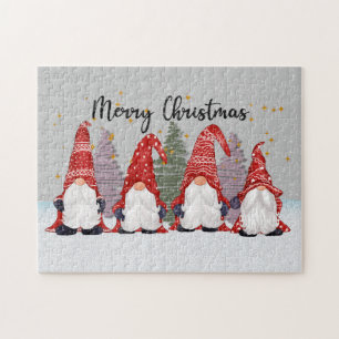 Festliches Weihnachtsbrunnen Holiday-Puzzle