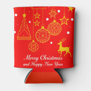 Festliches Weihnachtsdesign mit Ornamenten Dosenkühler