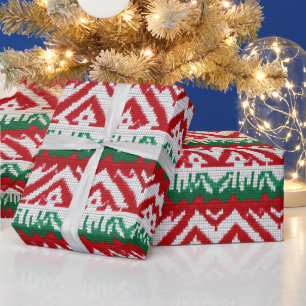 Festliches Weihnachtsgebäck hässliches Party Geschenkpapier