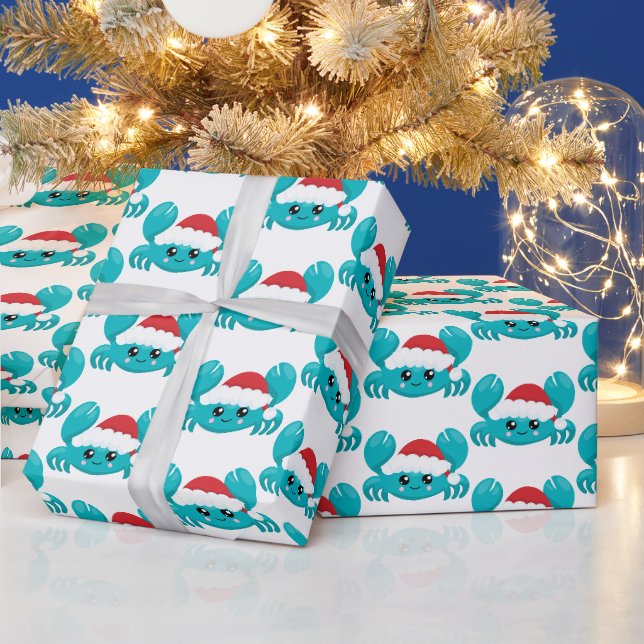 Festliches Weihnachtsgebäck mit gekacheltem Party Geschenkpapier (Feiertage)