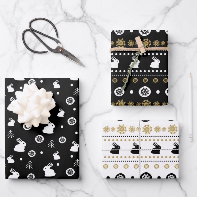 Festliches Weihnachtsgebälk Geschenkpapier Set (Vorderseite)